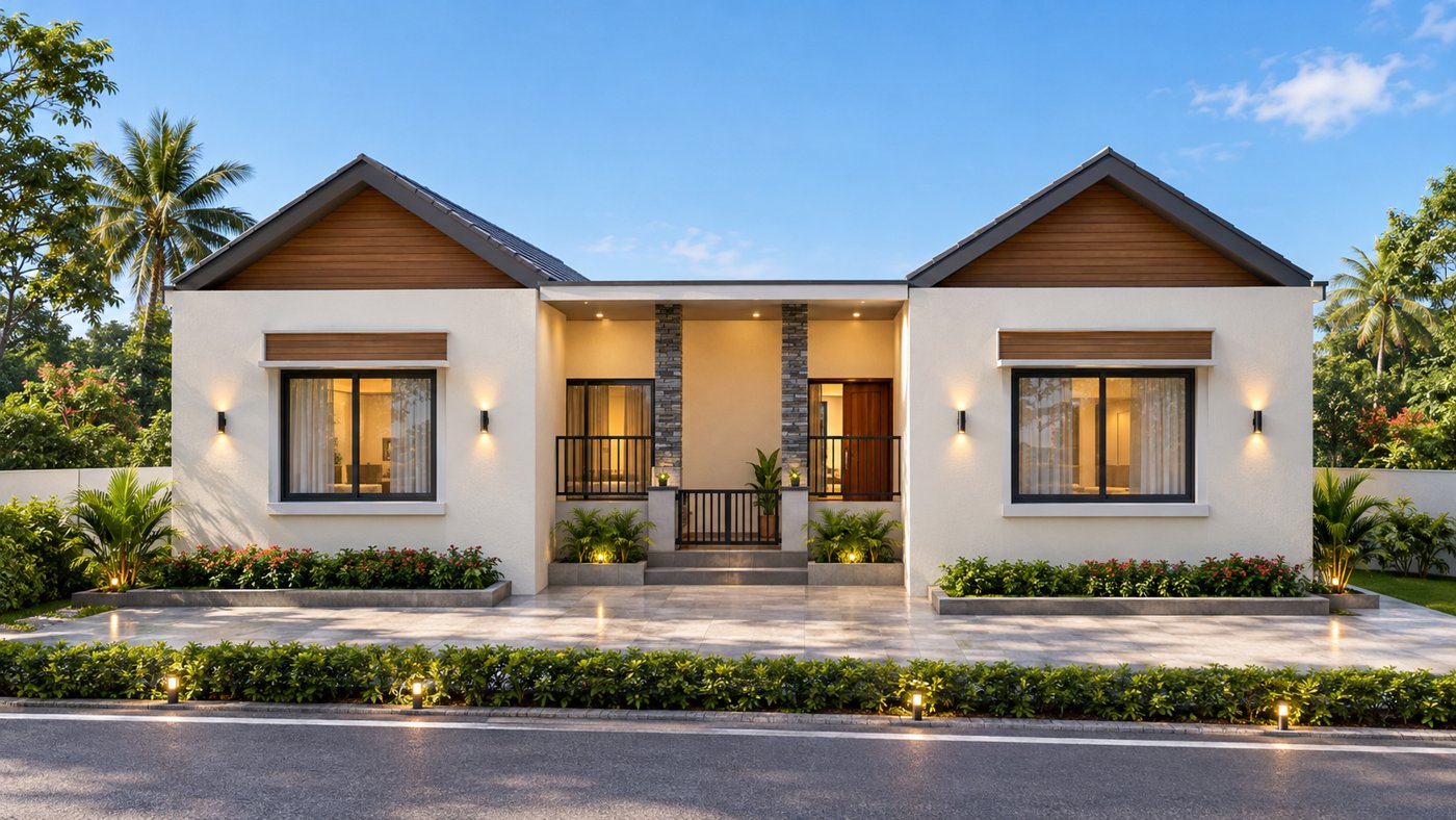 Symmetrical bungalow, Bhola